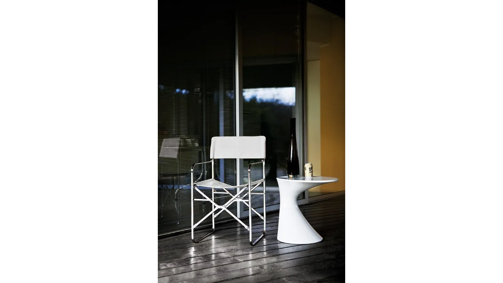 Zanotta folding chair in leather and metal
