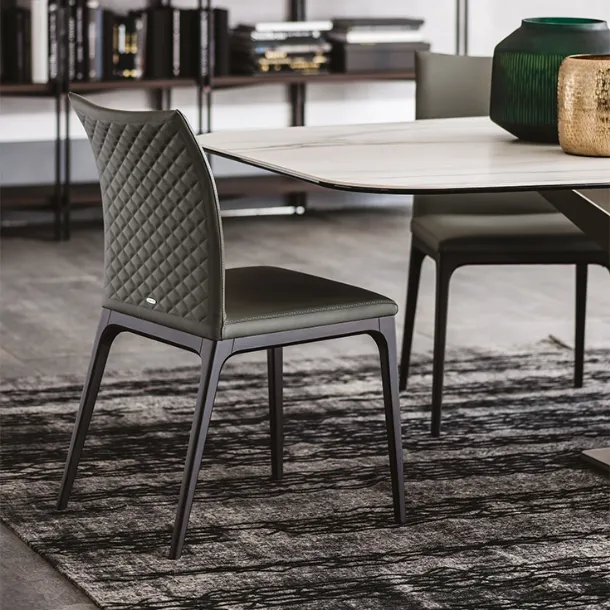 Arcadia Couture quilted leather chair by Cattelan Italia