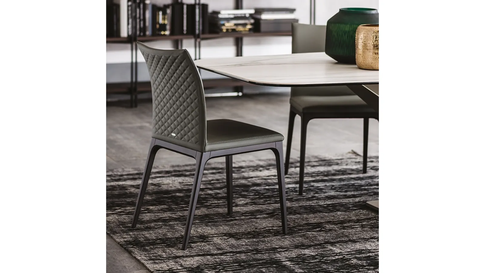 Arcadia Couture quilted leather chair by Cattelan Italia