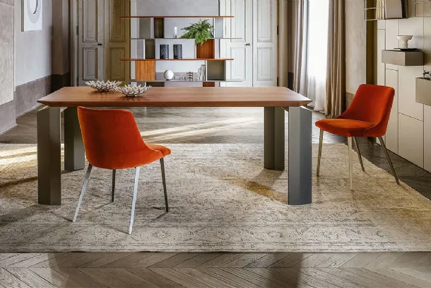 Asana Chair in velvet with metal legs by Ronda Design