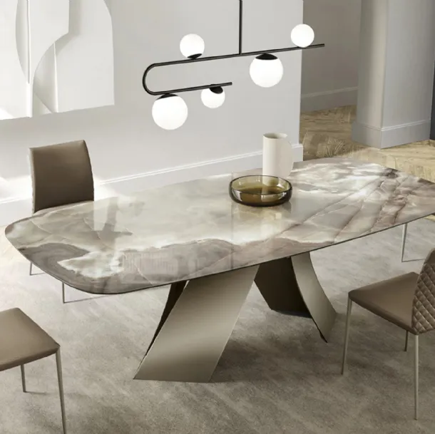 Bea Diamond Leather Chair by Eforma