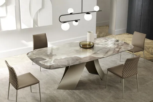 Bea Diamond Leather Chair by Eforma