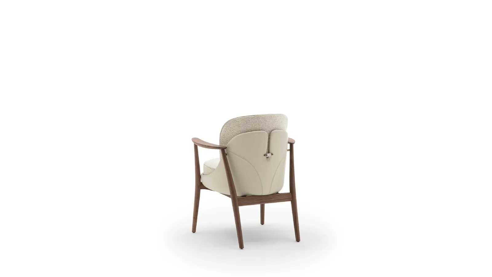 Bilboa chair in leather and fabric by Porada