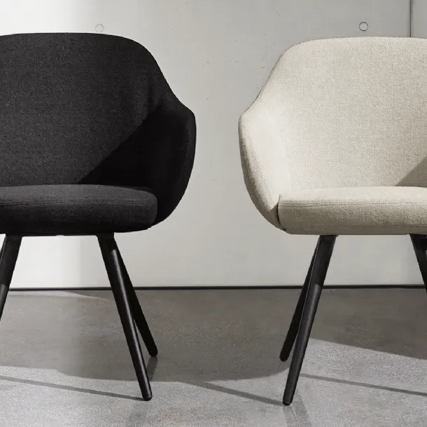 Cadira Cone Shaped Chair in fabric with metal legs by Sovet
