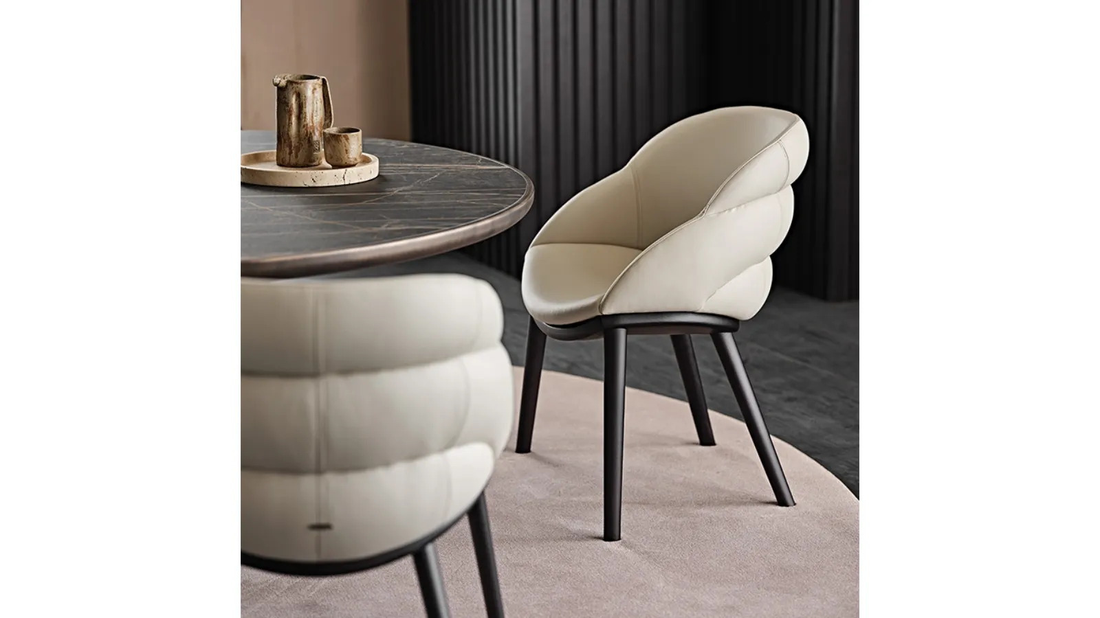Upholstered chair covered in faux leather Camilla by Cattelan Italia