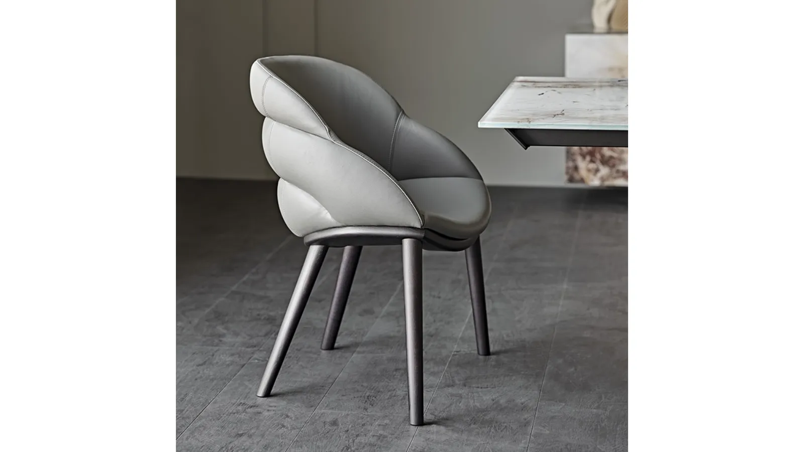 Upholstered chair in faux leather Camilla by Cattelan Italia