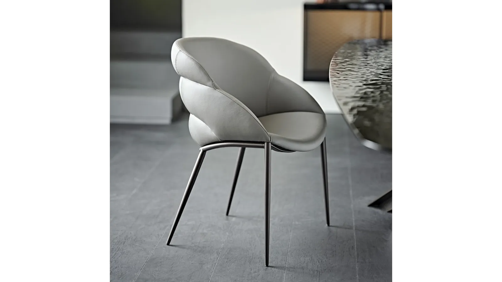 Upholstered chair covered in faux leather Camilla by Cattelan Italia