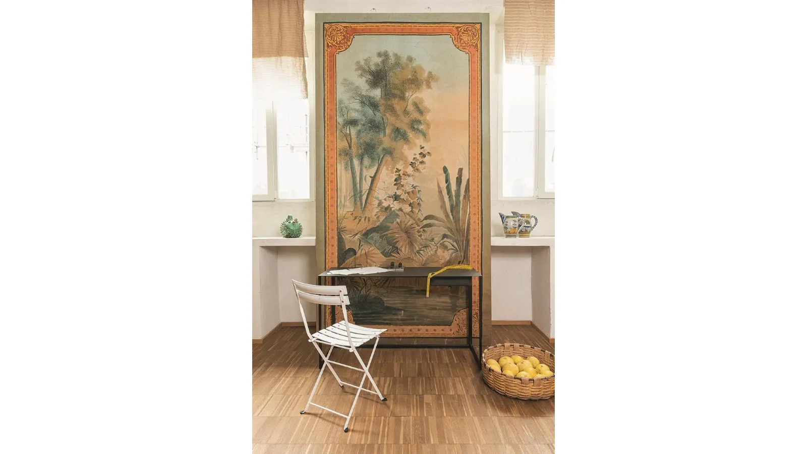 Celestina folding chair upholstered in leather by Zanotta
