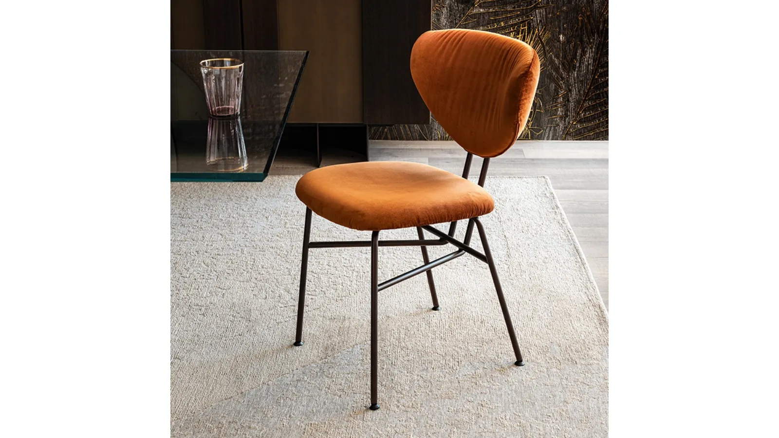 Chloe velvet chair by Cattelan Italia