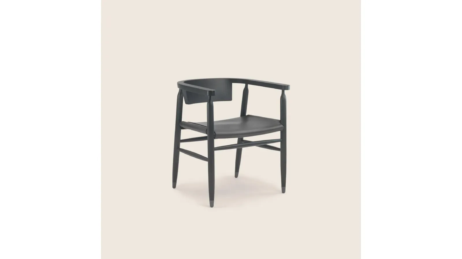 Doris SH Chair in solid wood and leather by Flexform