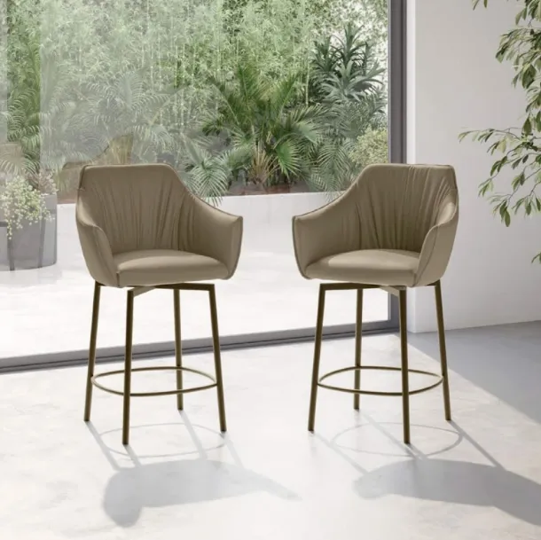 Upholstered stool Era by Eforma