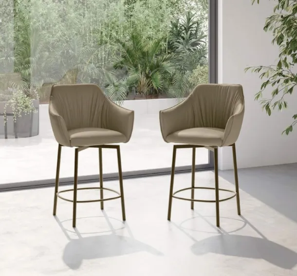 Upholstered stool Era by Eforma