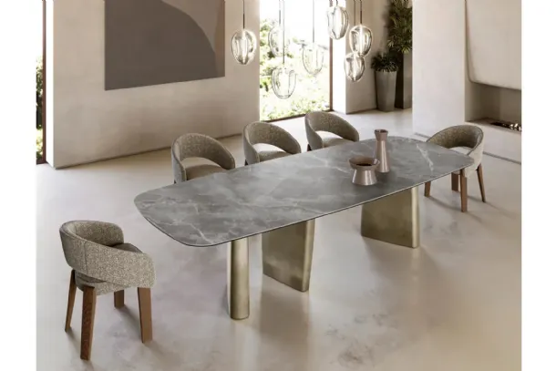 Fur fabric chair by Eforma