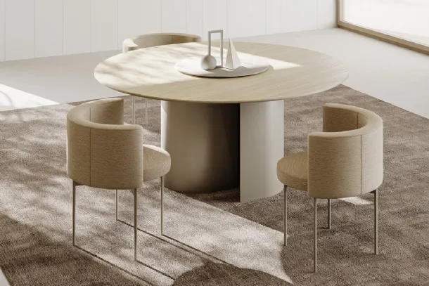 Ghanta fabric chair with metal legs by Ronda Design