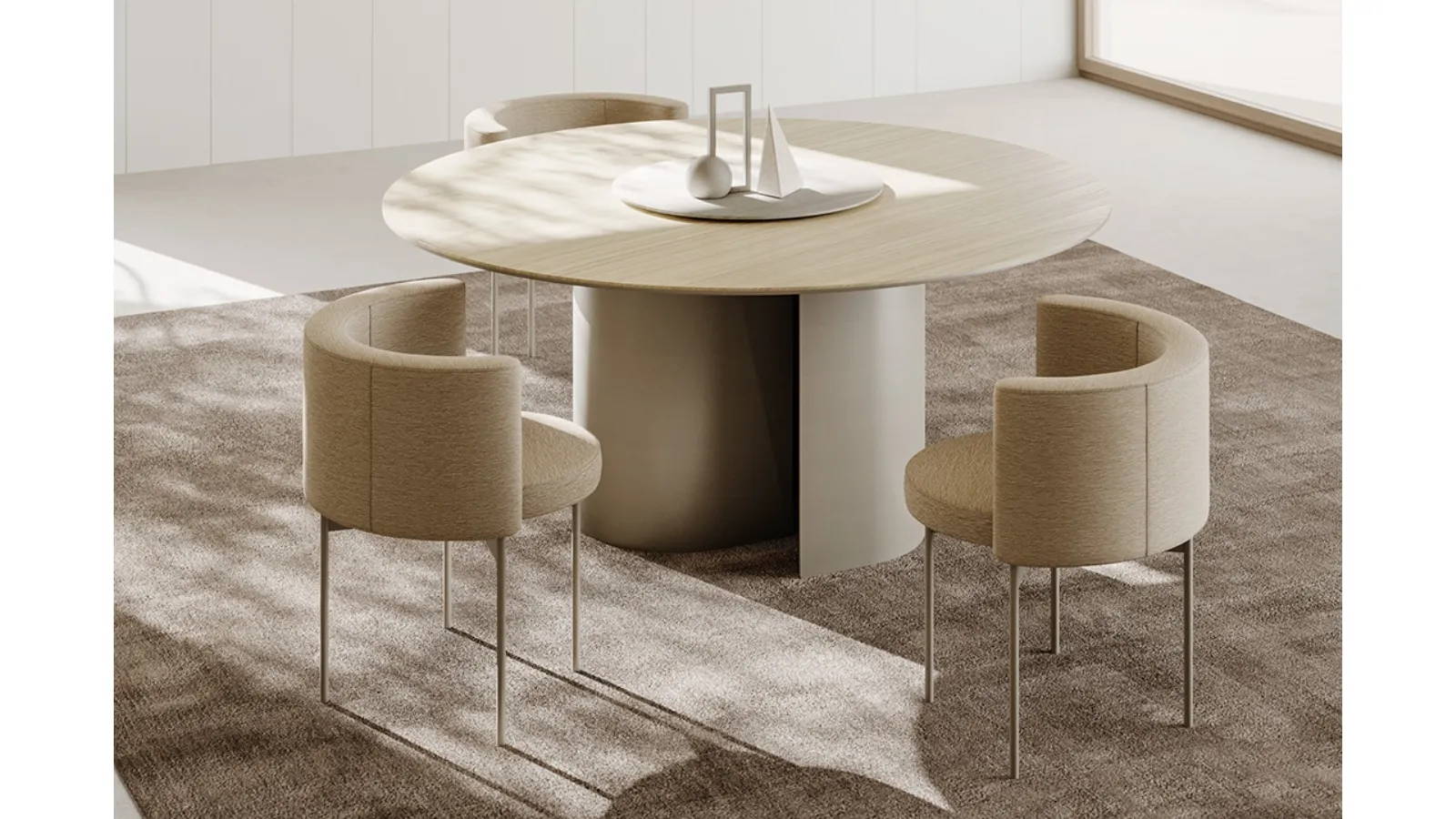 Ghanta fabric chair with metal legs by Ronda Design