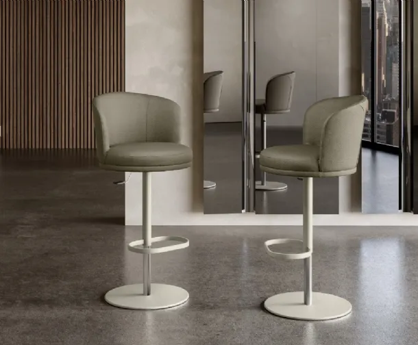Ginger upholstered fabric stool by Eforma