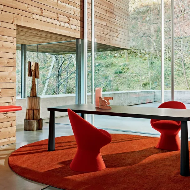 Upholstered fabric chair Giuno by Zanotta