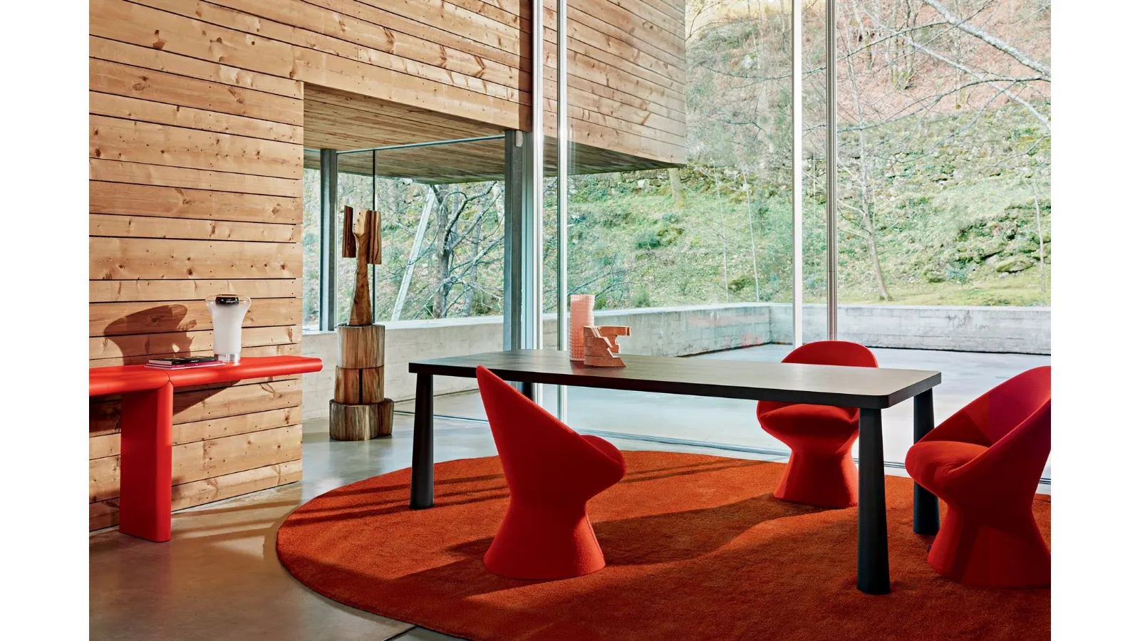 Upholstered fabric chair Giuno by Zanotta