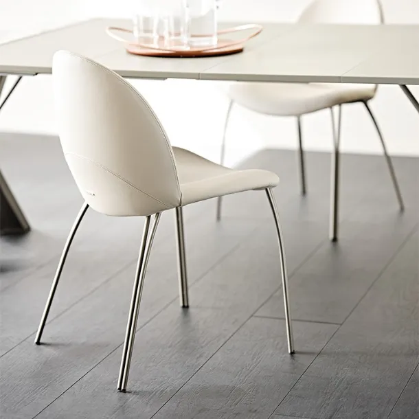 Eco-leather chair with lightweight steel frame Holly Cattelan Italia
