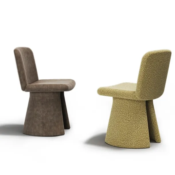 Ila chair in fabric or leather by Alivar