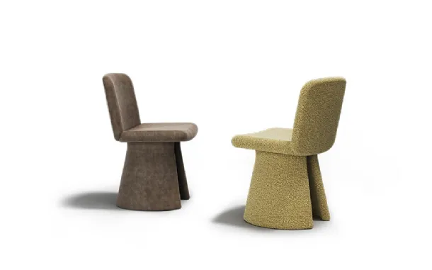 Ila chair in fabric or leather by Alivar