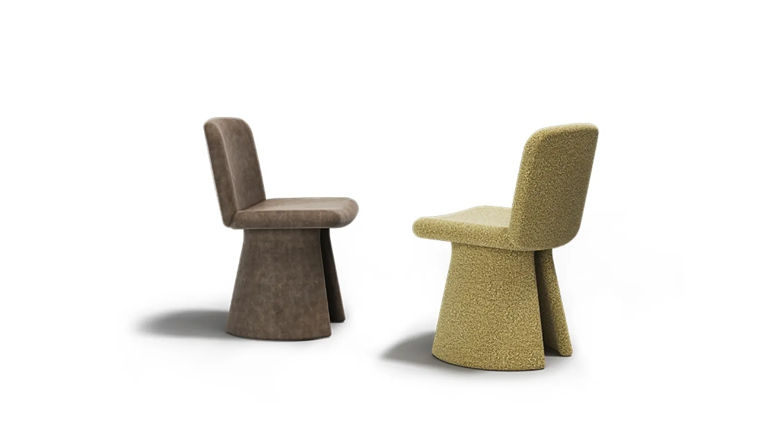 Ila chair in fabric or leather by Alivar
