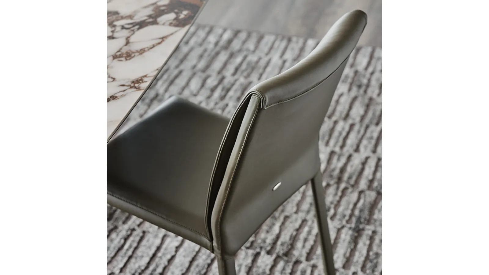 Armless faux leather chair Italia by Cattelan Italia