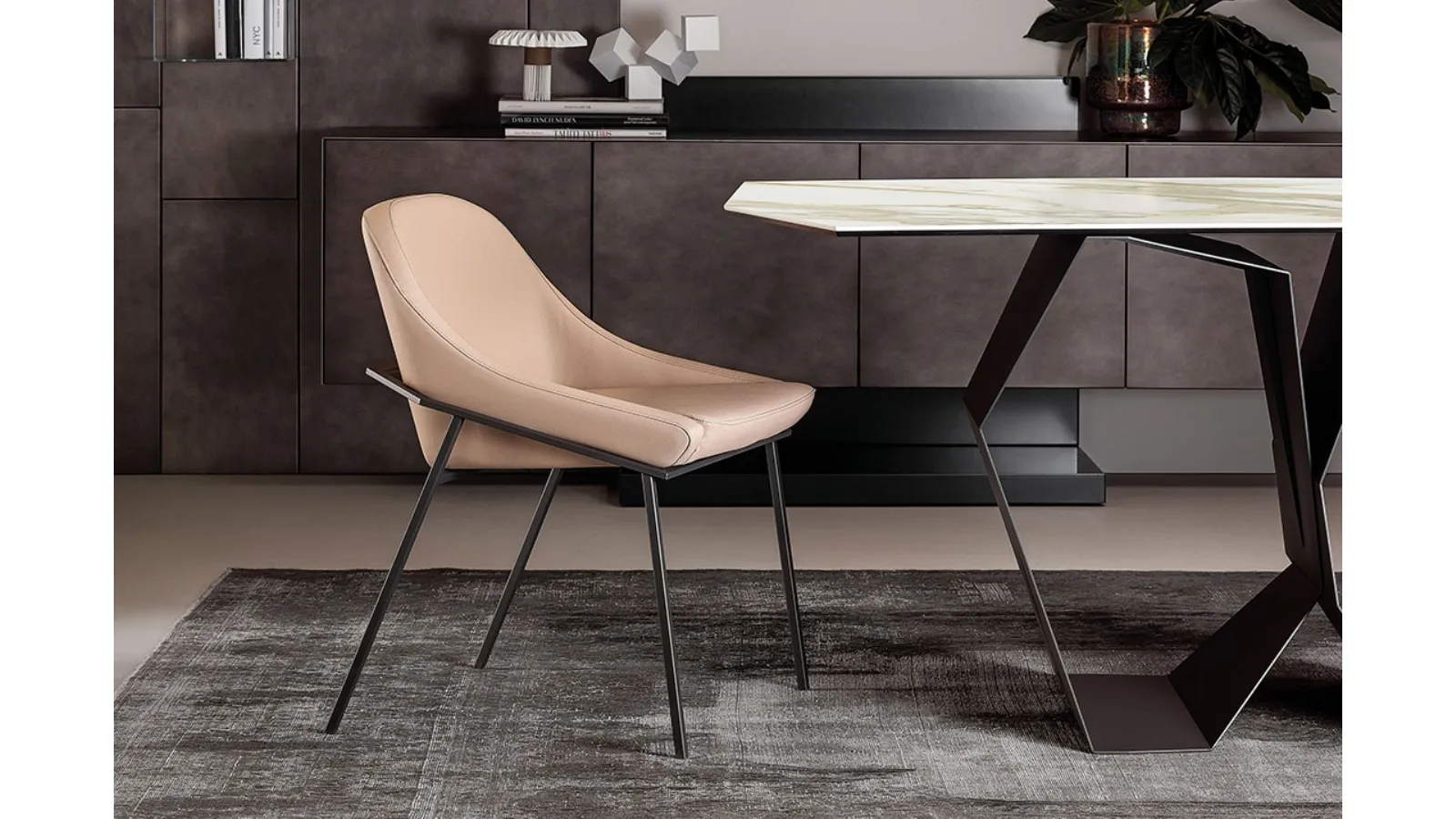 Izoard Leather Chair by Ronda Design