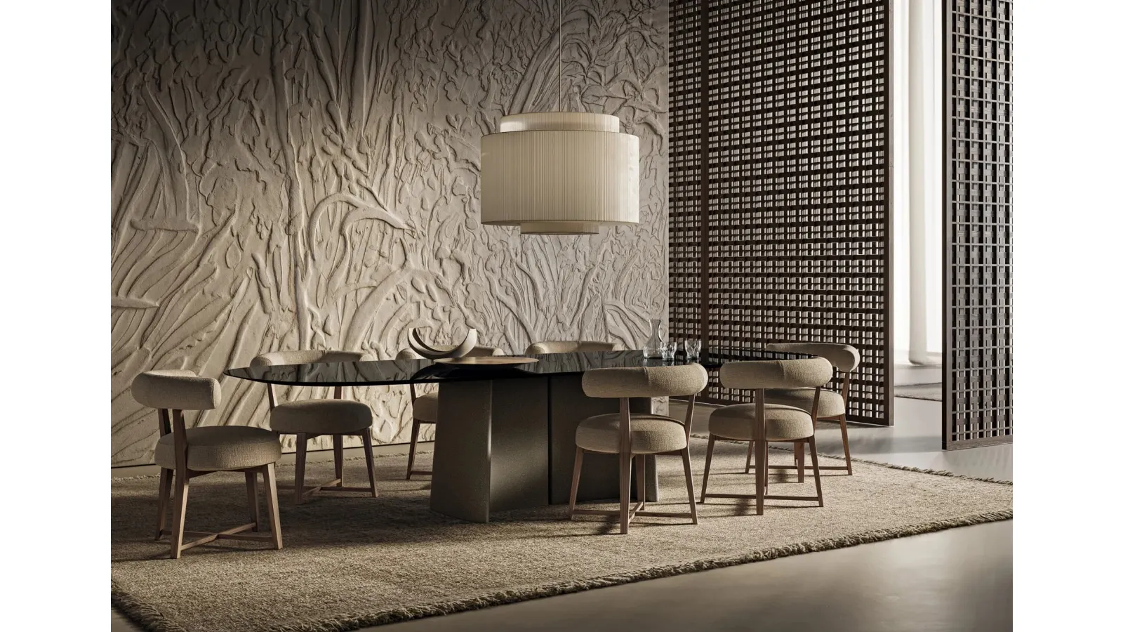 Justine upholstered fabric chair by Flexform