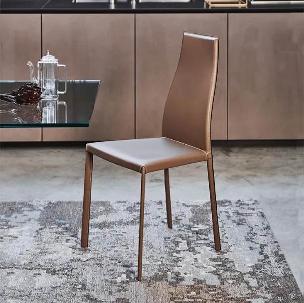 Kaori leather chair by Cattelan Italia