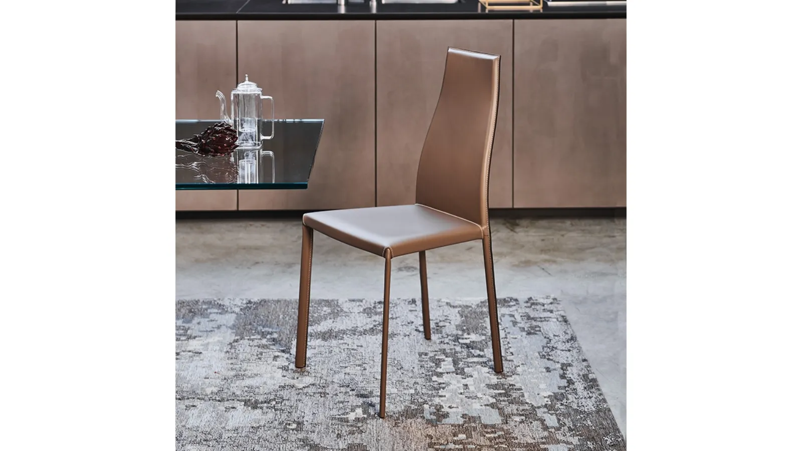 Kaori leather chair by Cattelan Italia