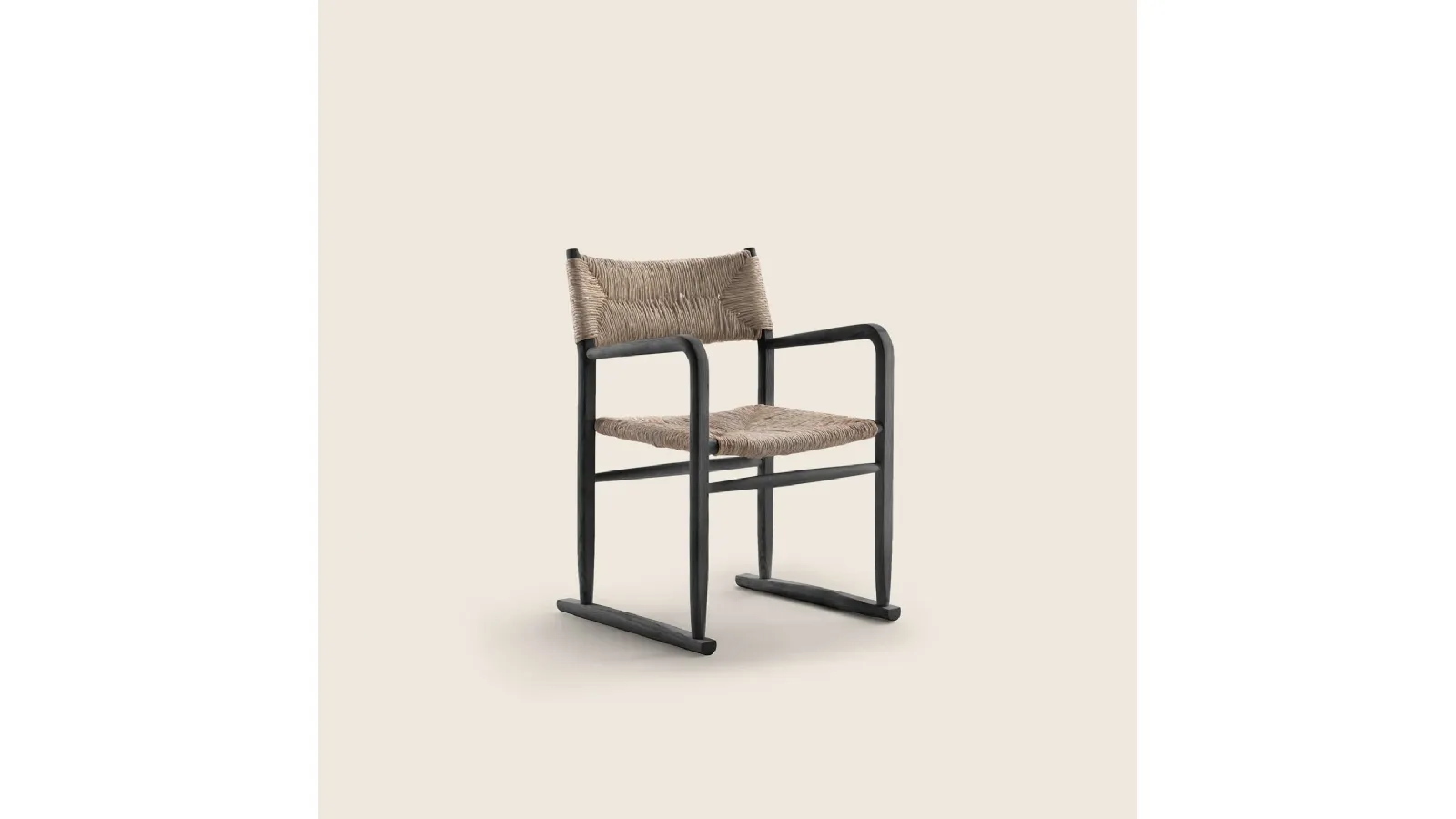 Kim Chair in rattan and wood by Flexform