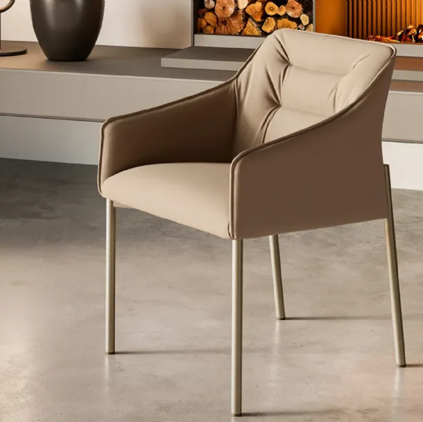 Upholstered fabric chair Kira by Eforma