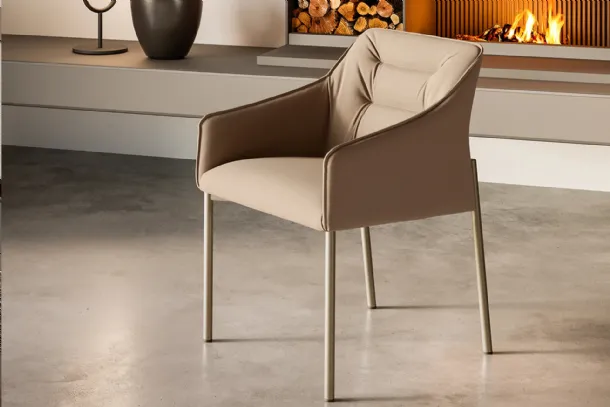 Upholstered fabric chair Kira by Eforma