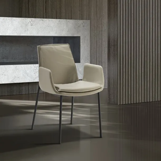 Lara upholstered chair by Eforma