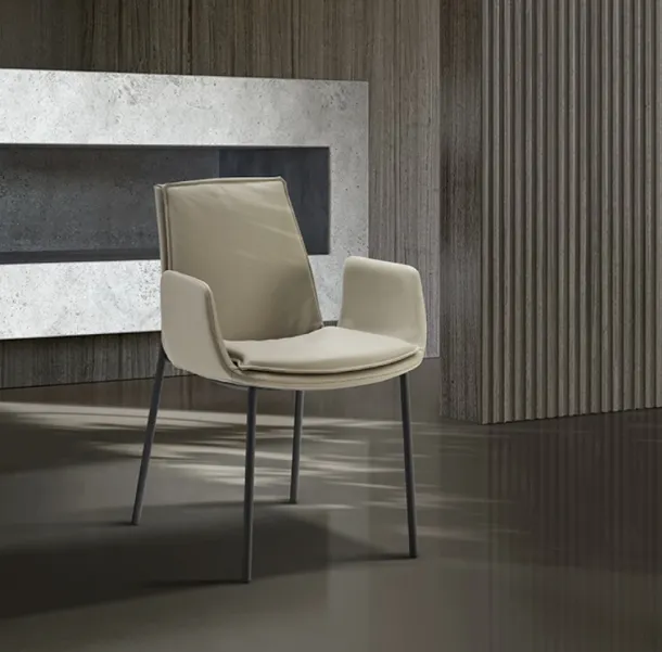 Lara upholstered chair by Eforma