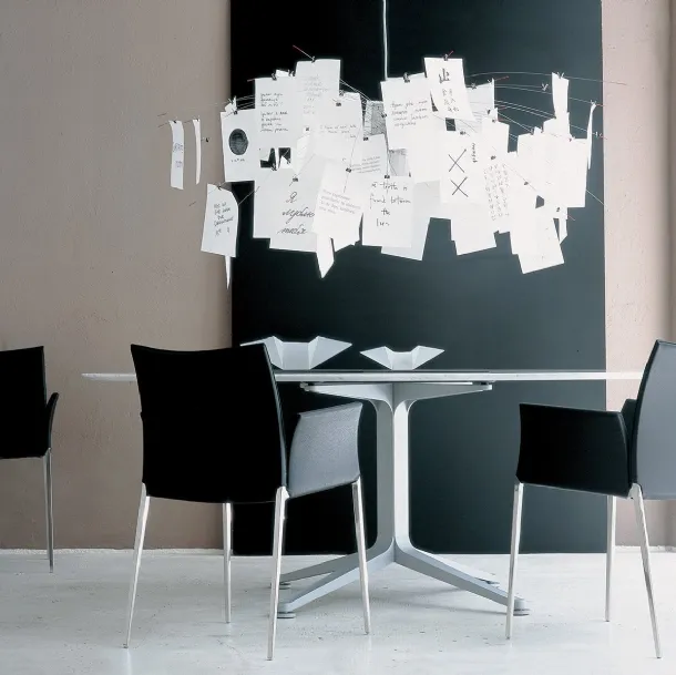 Lia armchair by Zanotta, upholstered in fabric and metal