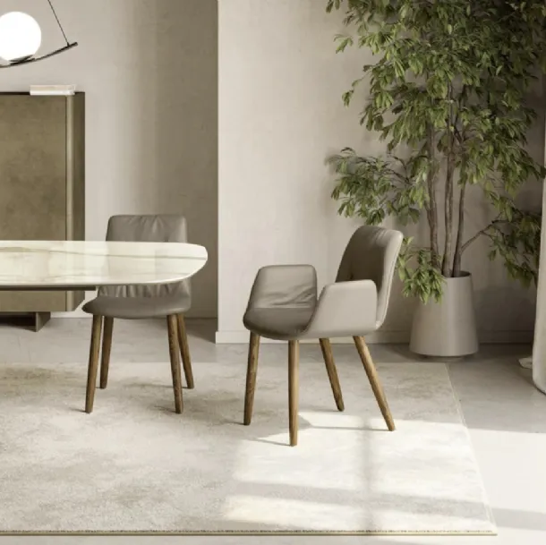 Lisa upholstered chair by Eforma