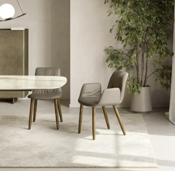 Lisa upholstered chair by Eforma
