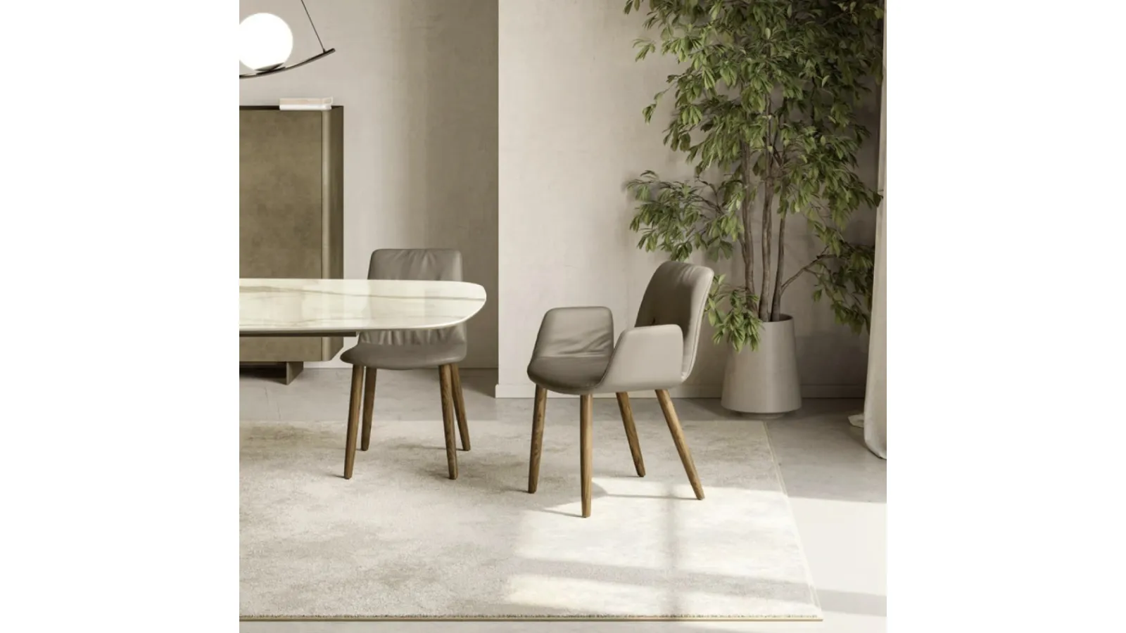 Lisa upholstered chair by Eforma