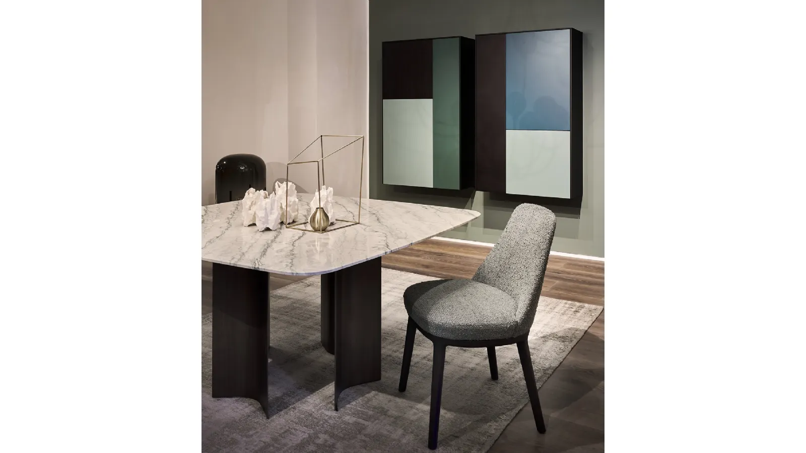 Lucylle chair with wooden frame by Lema