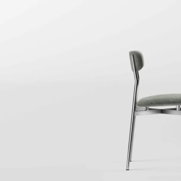 Tonelli fabric and metal Mit chair