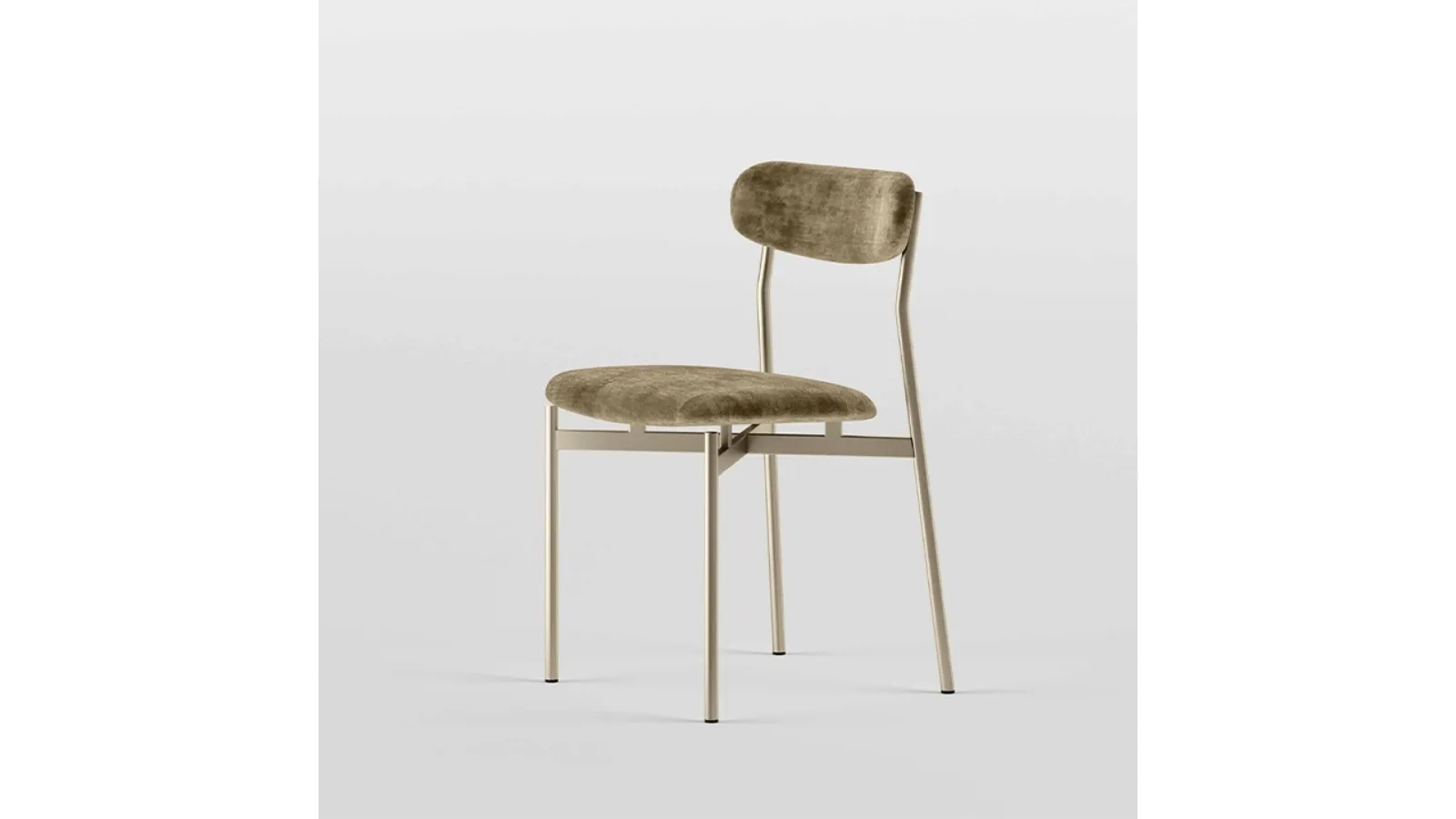 Tonelli fabric and metal chair