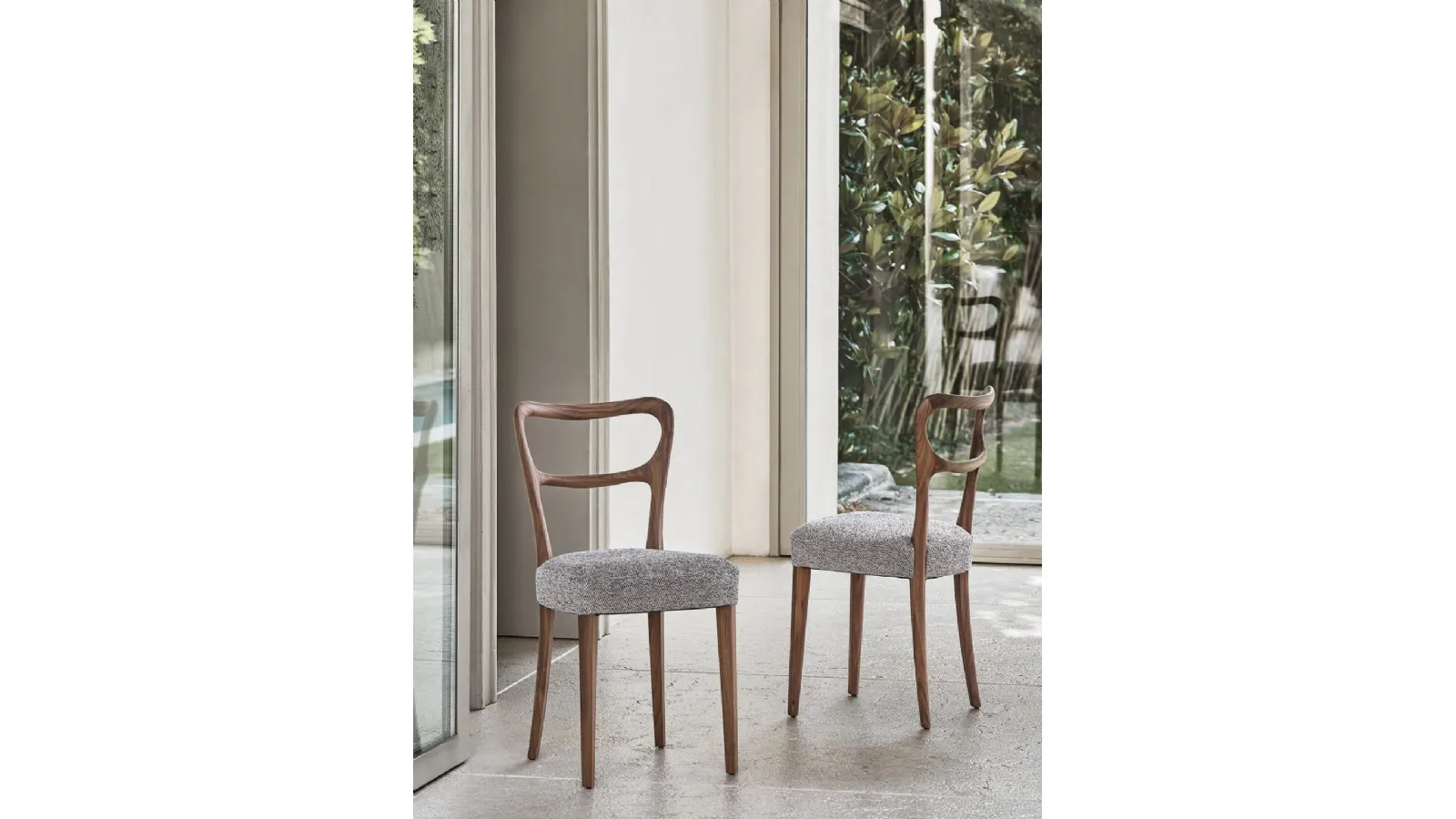Classic Noemi chair in Porada canaletto walnut
