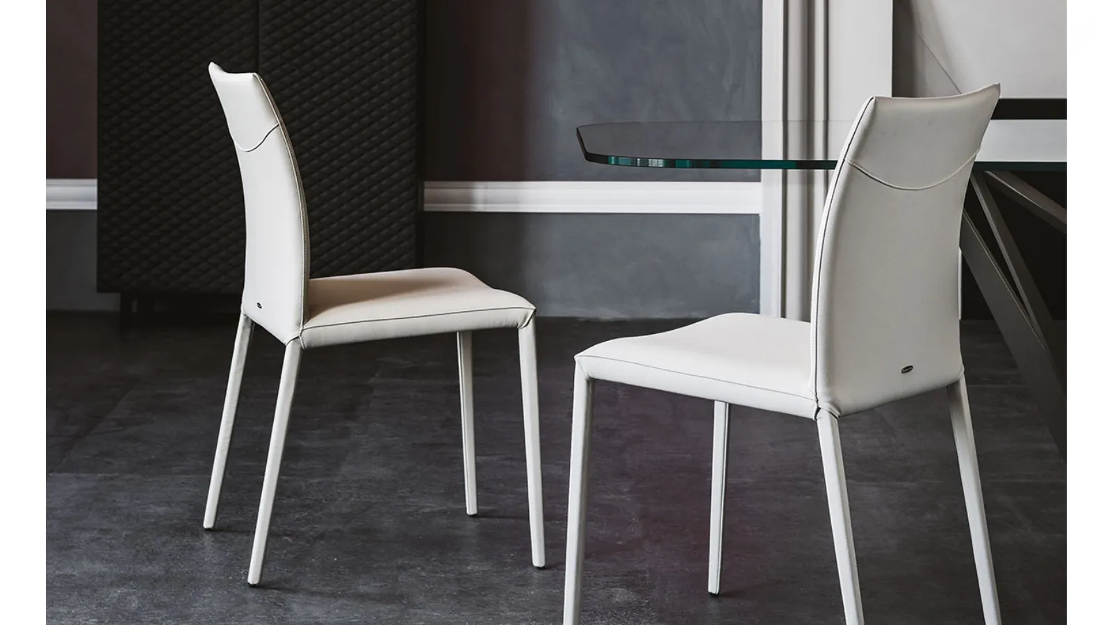 Cattelan Italia Norma armless leather chair