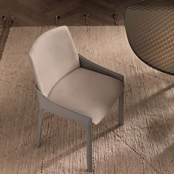 Plié Chair in Leather and Calfskin by Fiam