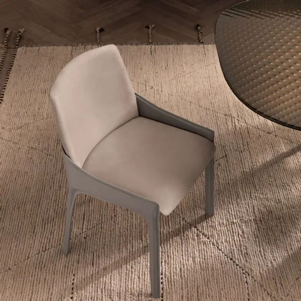Plié Chair in Leather and Calfskin by Fiam