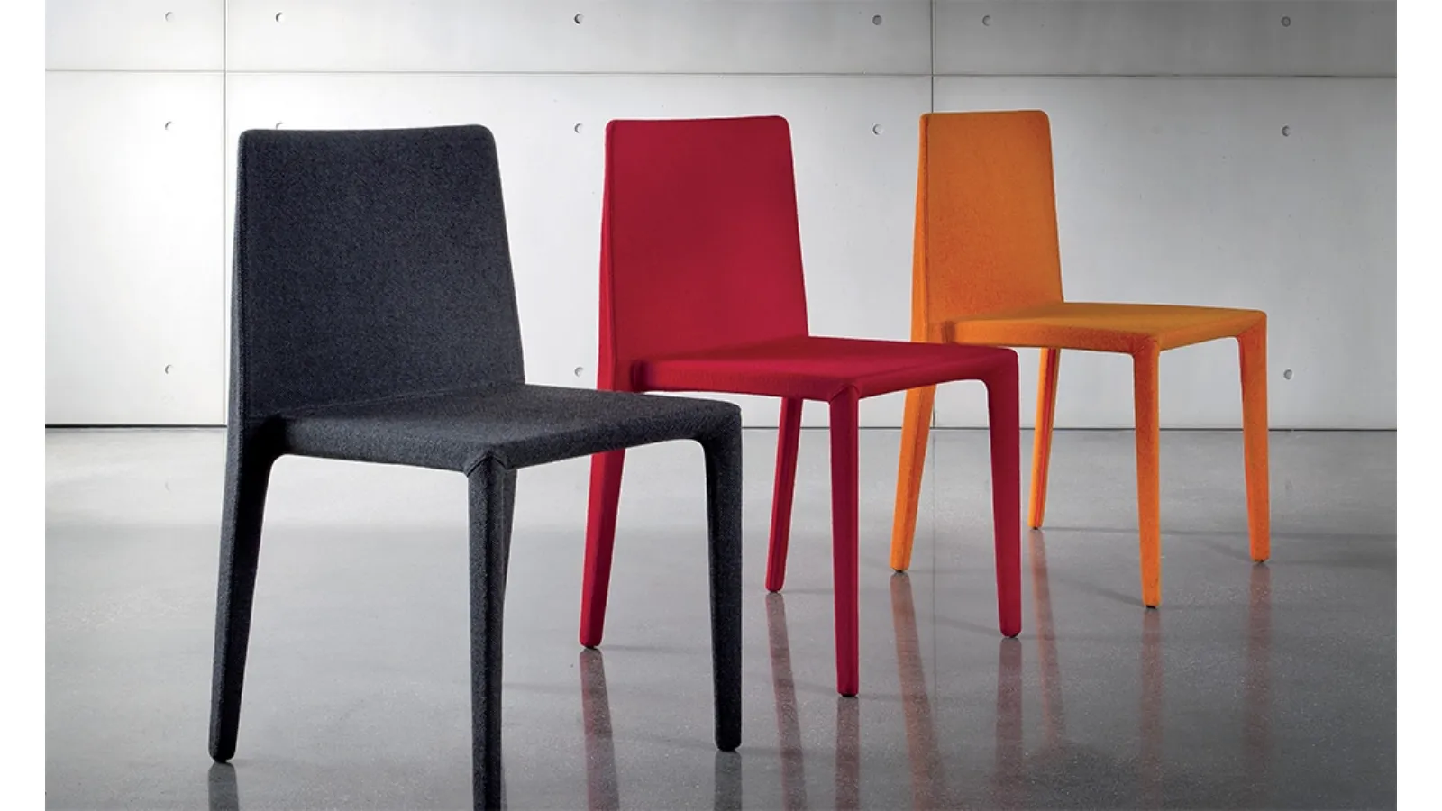 Pura Chair fully upholstered in Sovet fabric