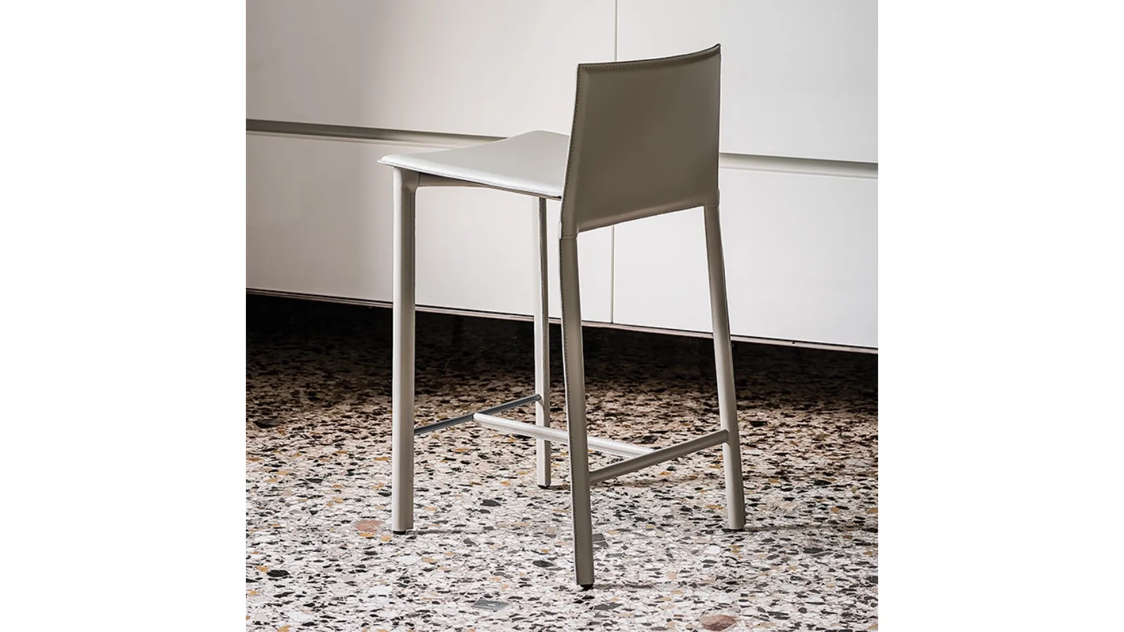 Cliff Leather Stool by Cattelan Italia