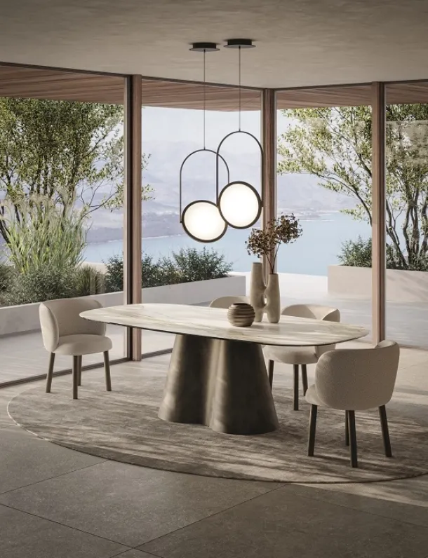 Shanti Chair in Padded Fabric by Ronda Design